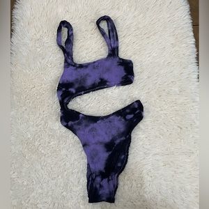 Bound by Bond-Eye Maya Eco One Piece Lilac Purple Black Tie Dye Swimsuit O/S